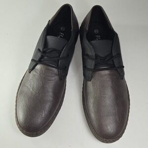 Flying Deer Mens Shoes Chukka Boots Brown Black Size 9.5 Lace Up Casual‎ Dress